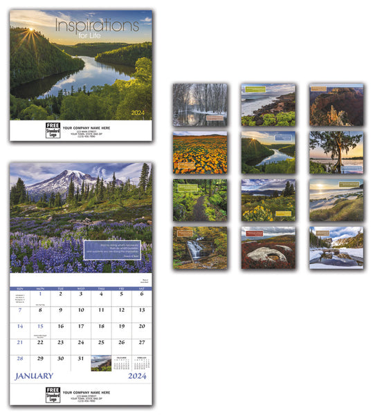 109376 2024 Inspirations For Life Wall Calendars 11 x 19" QTY 100