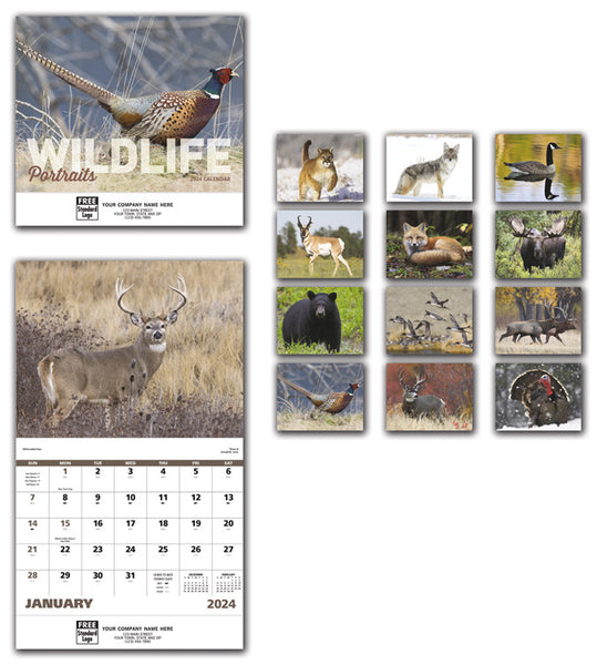 109378 2024 Wildlife Portraits Wall Calendars 11 x 19" QTY 100