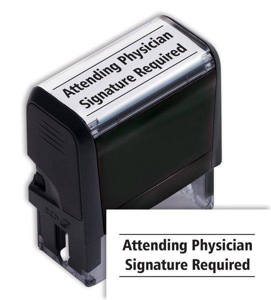 103055 Self-Inking Attending Physician Signature Required Stamp 1 11/16 x 9/16"