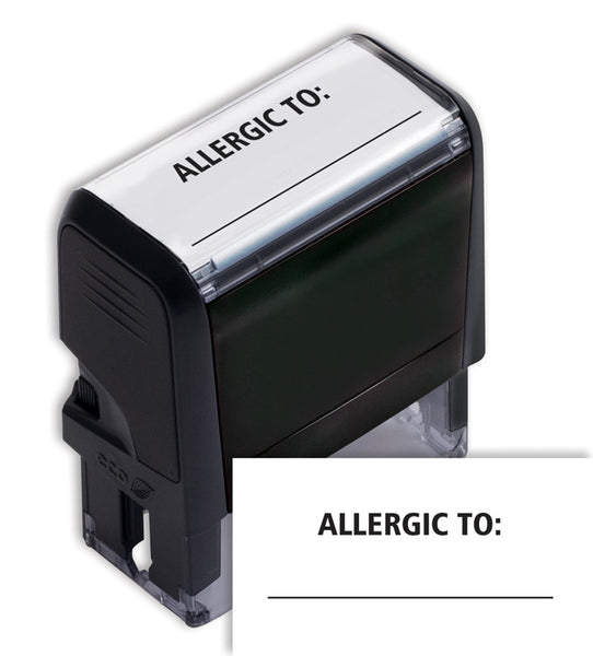 103077 Self-Inking Allergic to: Stamp 1 11/16 x 9/16"