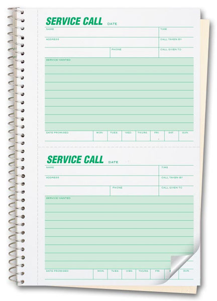 11 Phone Message Book - Service Call Book - Product 11  Size 5 5/8 x 8 1/2" QTY 3 Books